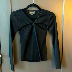 Black sweater with cutouts